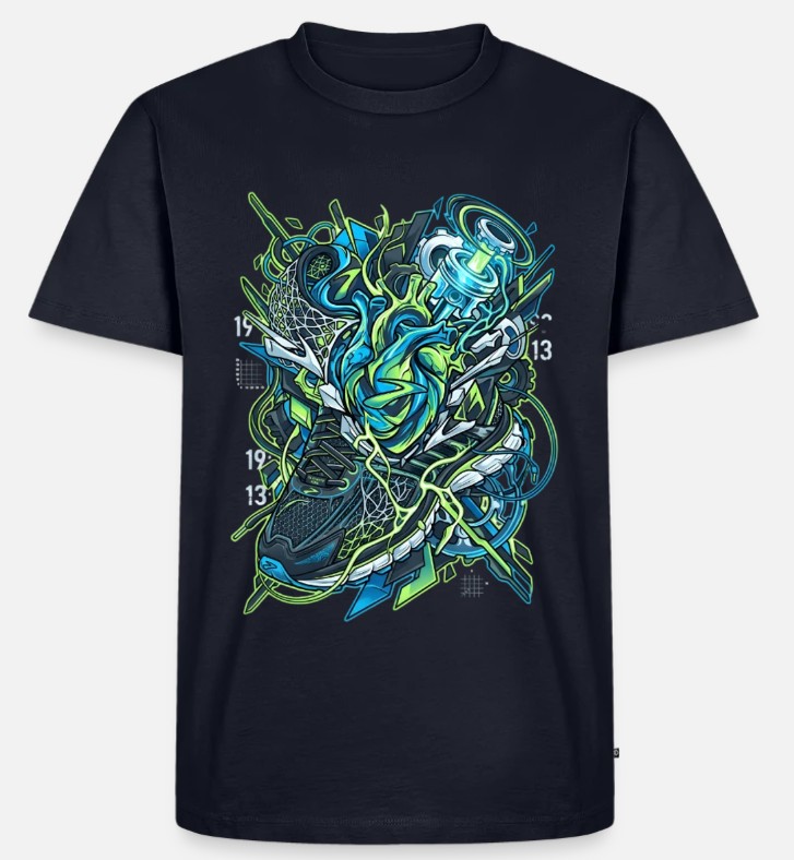 t shirt match schuh blau